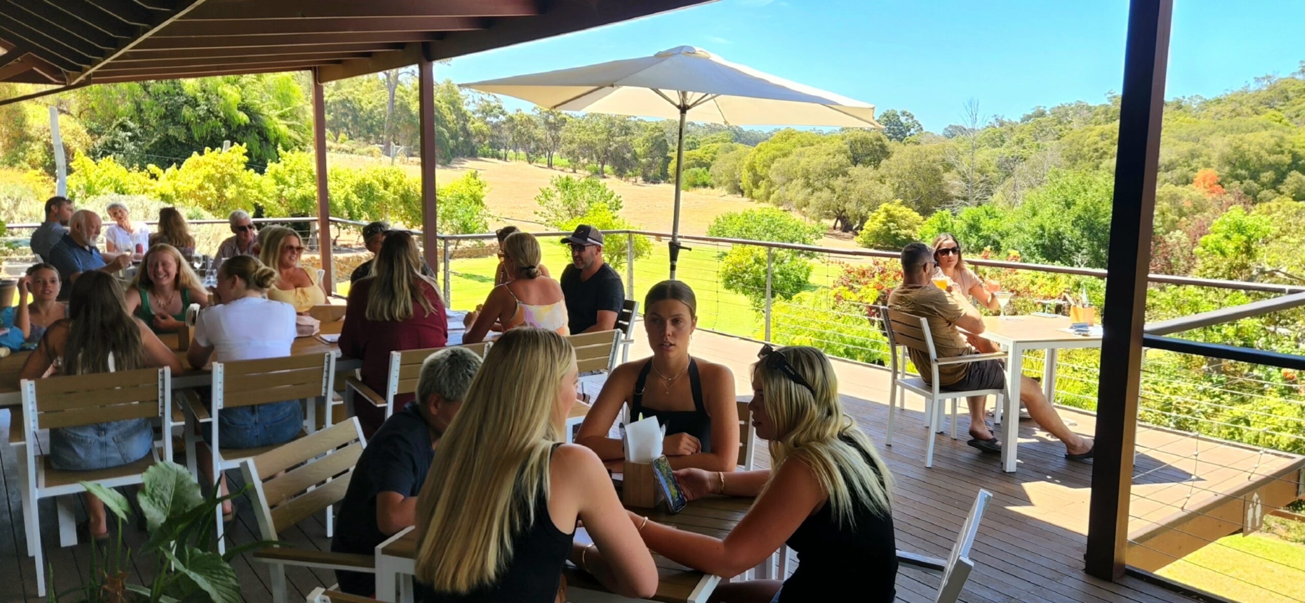 Rivendell Winery Lunch on the deck overlooking the natural surrounds