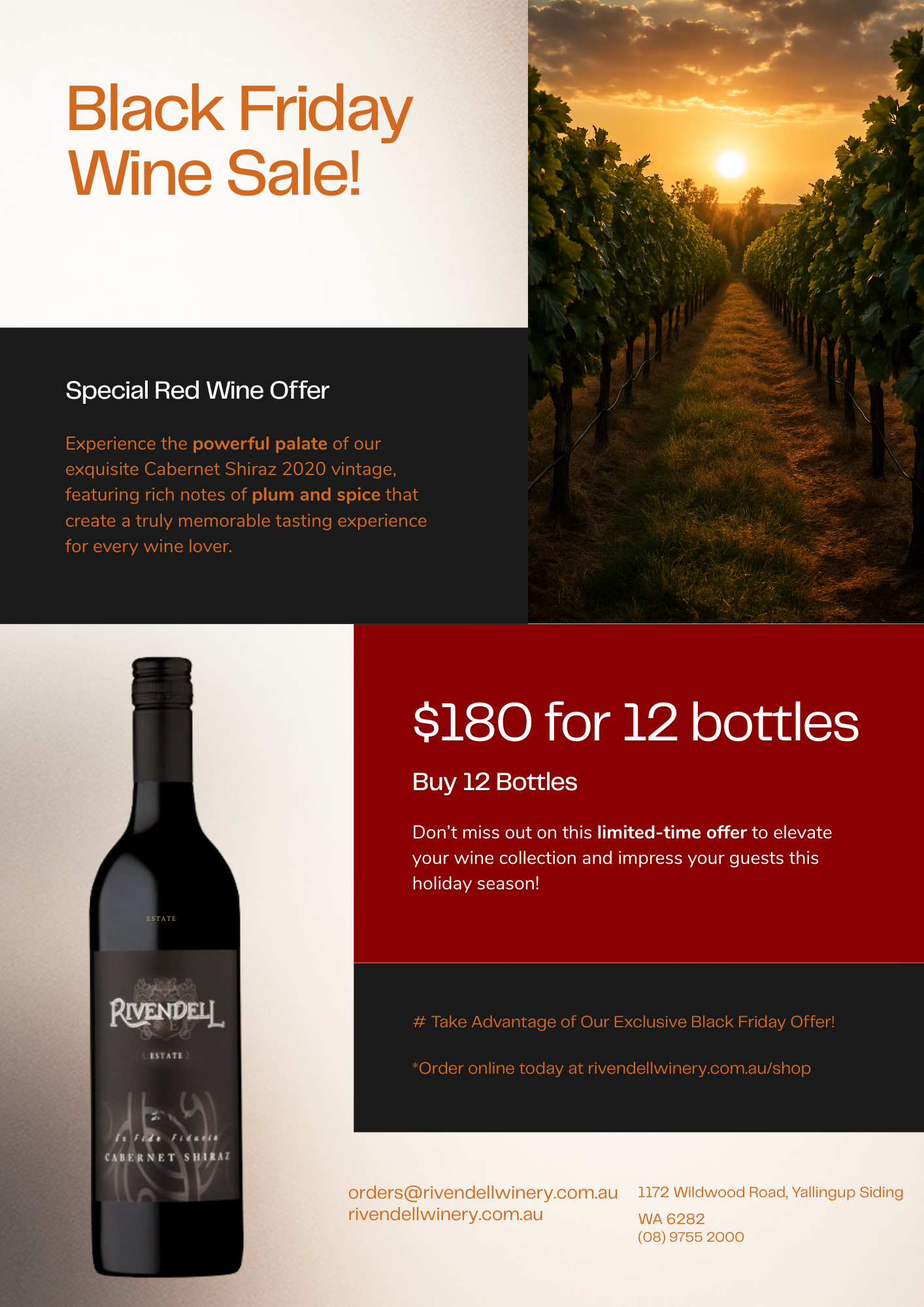 Rivendell Winery Black Friday Special